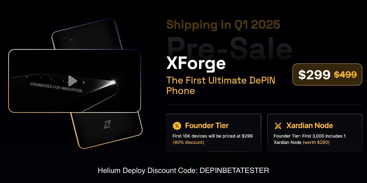 World’s First Node-Operated Blockchain DePIN Phone Enabling Passive Rewards: XForge