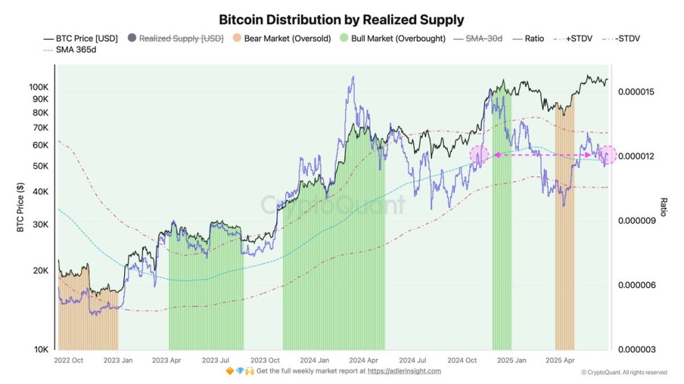 Bitcoin distribution through the achieved supply Source: Axel Adler on x
