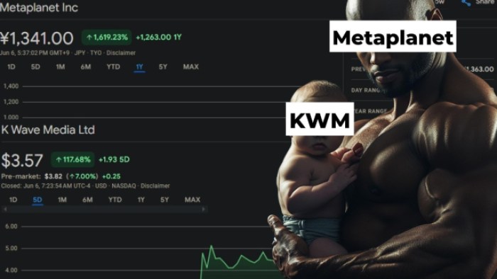 Metaplanet and K Wave PRICE PERFORMANCE MeMe