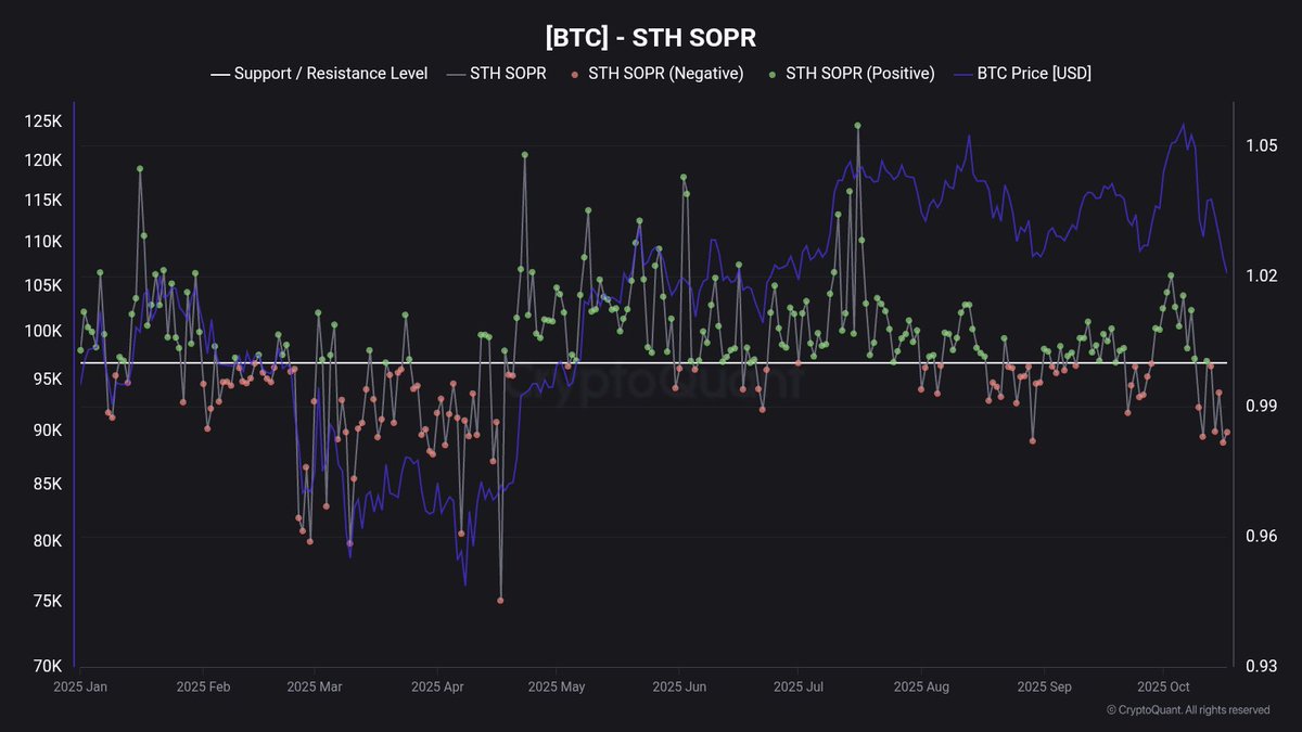 BITCOIN STH SOPR | Source: Marketon