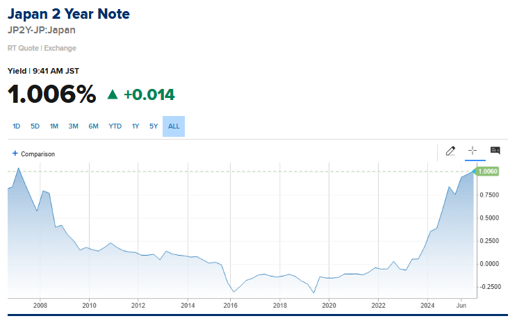 Japan 2 year return