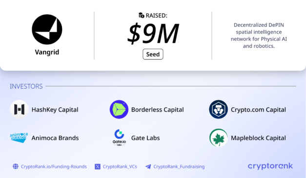 Spatial data DePIN Vangrid raises $9M seed via SAFT to power Physical AI demand